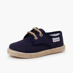 Zapatillas<Pisamonas Bluchers Lino Cordones Y Base Yute