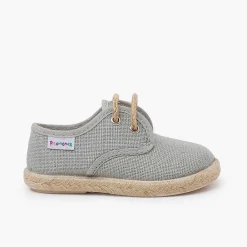 Zapatillas<Pisamonas Bluchers Lino Cordones Y Base Yute