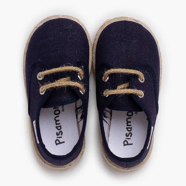Zapatillas<Pisamonas Bluchers Lino Cordones Y Base Yute