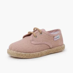 Zapatillas<Pisamonas Bluchers Lino Cordones Y Base Yute