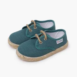 Zapatillas<Pisamonas Bluchers Lino Cordones Y Base Yute
