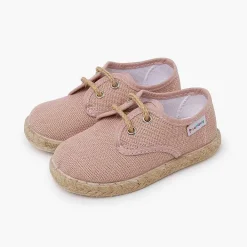 Zapatillas<Pisamonas Bluchers Lino Cordones Y Base Yute