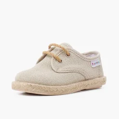Zapatillas<Pisamonas Bluchers Lino Cordones Y Base Yute