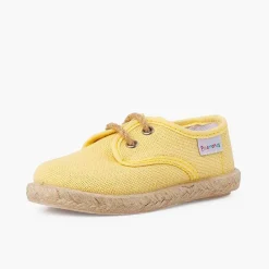 Zapatillas<Pisamonas Bluchers Lino Cordones Y Base Yute