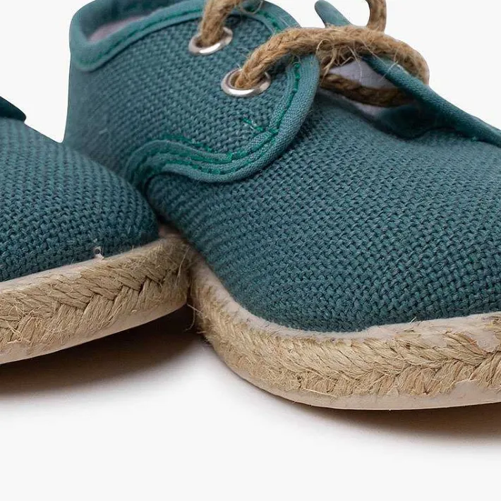 Zapatillas<Pisamonas Bluchers Lino Cordones Y Base Yute