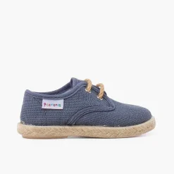 Zapatillas<Pisamonas Bluchers Lino Cordones Y Base Yute