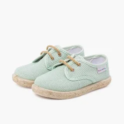 Zapatillas<Pisamonas Bluchers Lino Cordones Y Base Yute