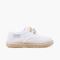 Zapatillas<Pisamonas Bluchers Lino Cordones Y Base Yute