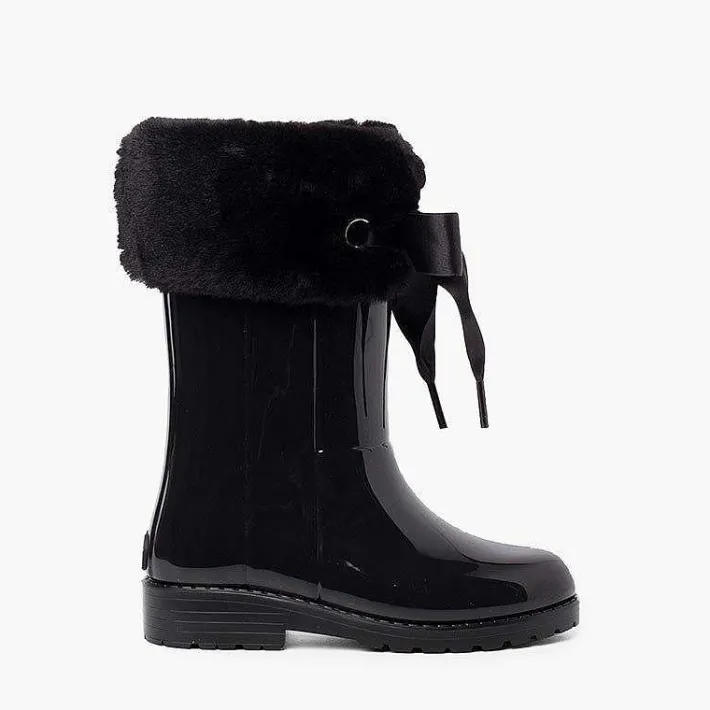 Botas De Agua<Pisamonas Bota Agua Niña Campera Cuello Pelo Suave Y Lazo