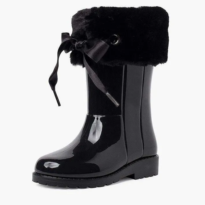Botas De Agua<Pisamonas Bota Agua Niña Campera Cuello Pelo Suave Y Lazo