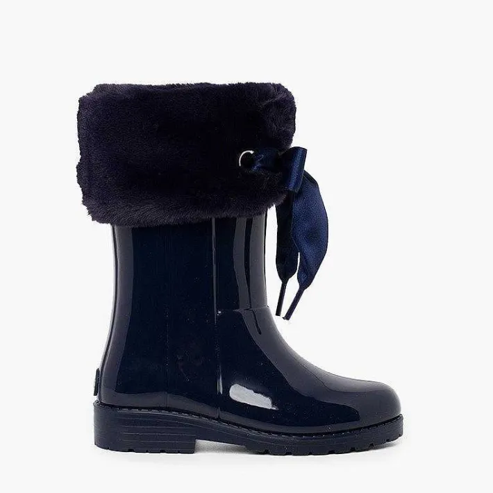 Botas De Agua<Pisamonas Bota Agua Niña Campera Cuello Pelo Suave Y Lazo