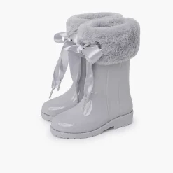 Botas De Agua<Pisamonas Bota Agua Niña Campera Cuello Pelo Suave Y Lazo