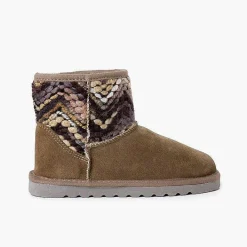 Botas<Pisamonas Bota Baja Tipo Australiana Detalles Lana Colores