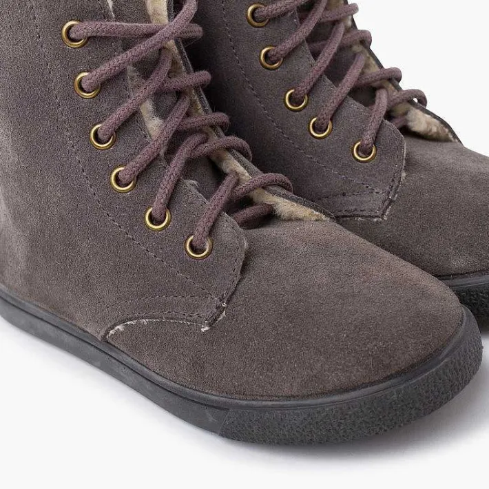 Botas<Pisamonas Bota Borrego Cordones Cremallera Lateral