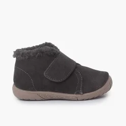 Botas<Pisamonas Bota Cuello Tipo Borreguito Y Tira Adherente