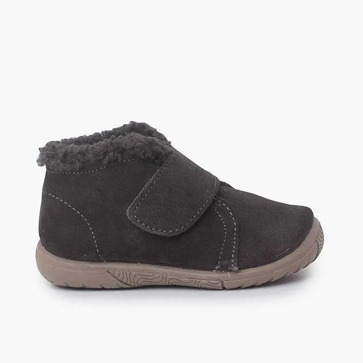 Botas<Pisamonas Bota Cuello Tipo Borreguito Y Tira Adherente