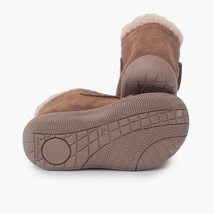 Botas<Pisamonas Bota Cuello Tipo Borreguito Y Tira Adherente