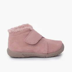 Botas<Pisamonas Bota Cuello Tipo Borreguito Y Tira Adherente