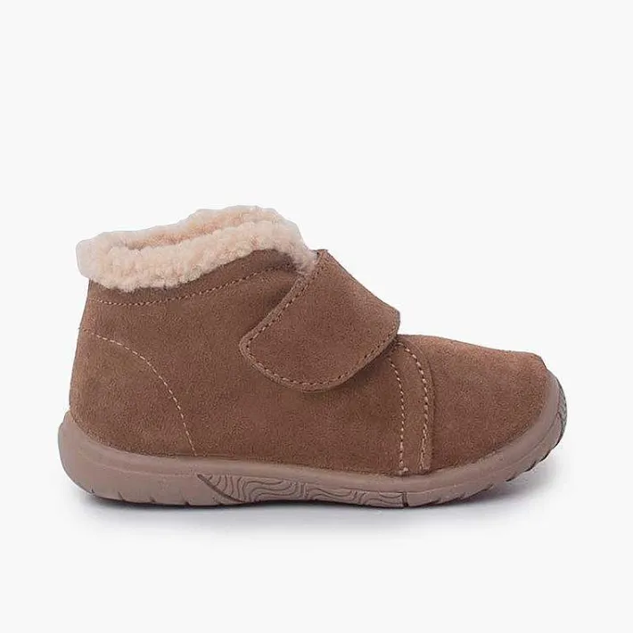 Botas<Pisamonas Bota Cuello Tipo Borreguito Y Tira Adherente