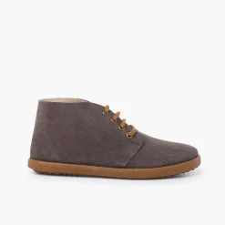 Botas<Pisamonas Bota Serraje Estilo Safari Contraste