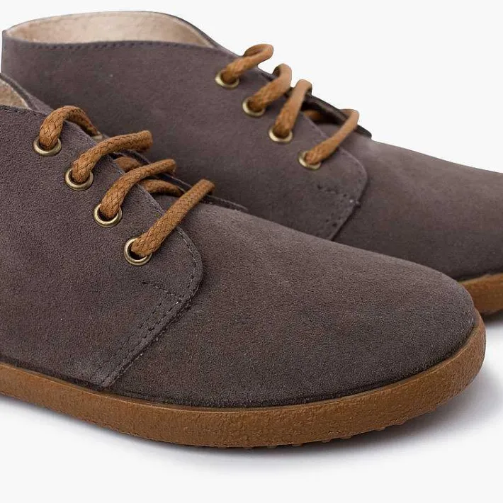 Botas<Pisamonas Bota Serraje Estilo Safari Contraste