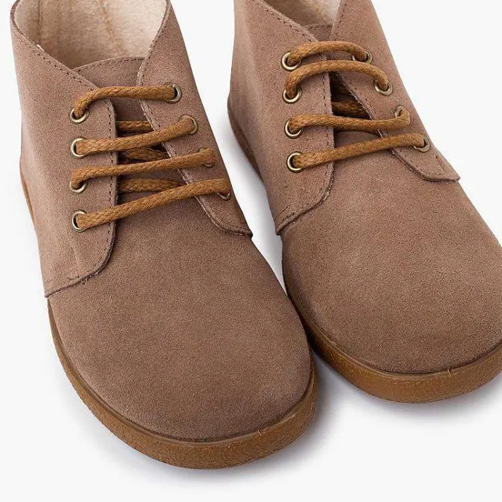 Botas<Pisamonas Bota Serraje Estilo Safari Contraste