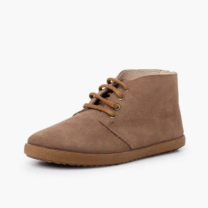 Botas<Pisamonas Bota Serraje Estilo Safari Contraste