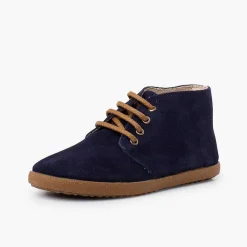 Botas<Pisamonas Bota Serraje Estilo Safari Contraste