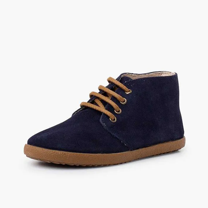 Botas<Pisamonas Bota Serraje Estilo Safari Contraste