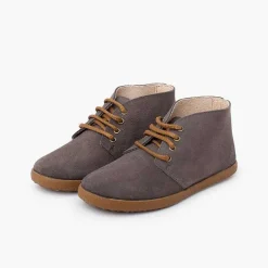 Botas<Pisamonas Bota Serraje Estilo Safari Contraste