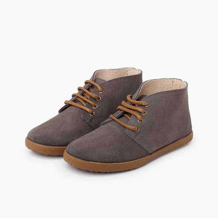 Botas<Pisamonas Bota Serraje Estilo Safari Contraste
