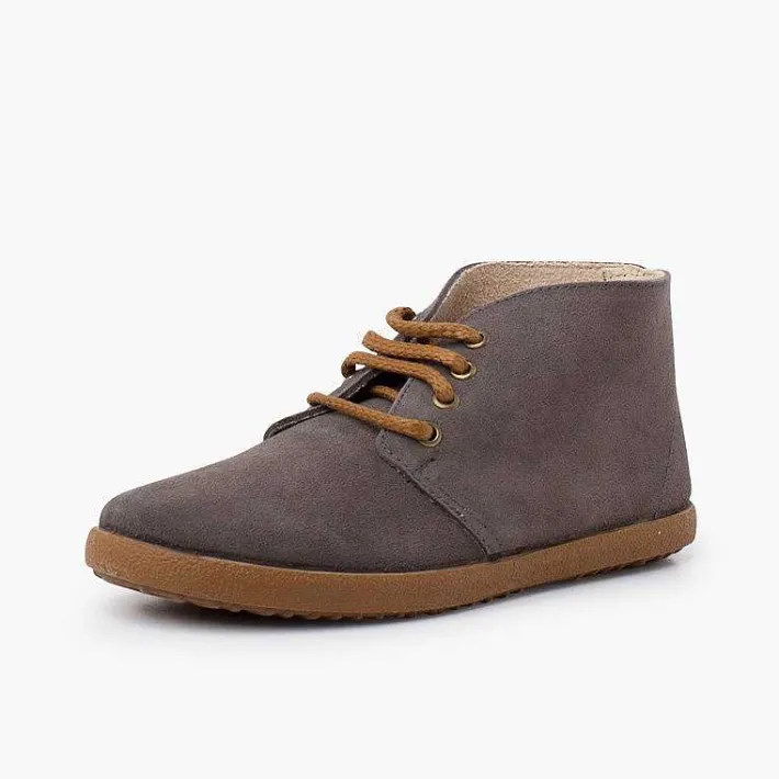 Botas<Pisamonas Bota Serraje Estilo Safari Contraste