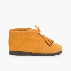 Botas<Pisamonas Bota Serraje Picado Y Borlas