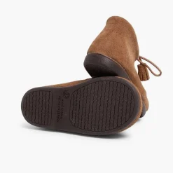 Botas<Pisamonas Bota Serraje Picado Y Borlas