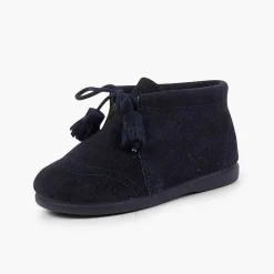 Botas<Pisamonas Bota Serraje Picado Y Borlas