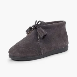Botas<Pisamonas Bota Serraje Picado Y Borlas