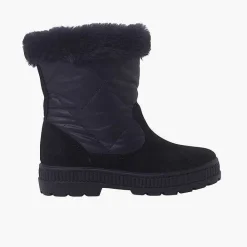 Botas<Pisamonas Botas Acolchadas Cuello Pelito Color Azul Marino