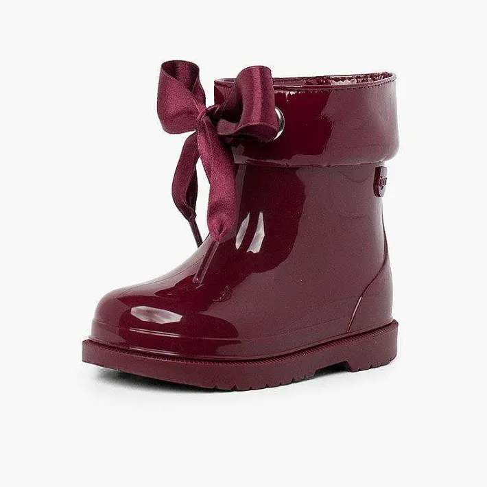 Botas De Agua<Pisamonas Botas Agua Niña Cana Baja Charol Con Lazo