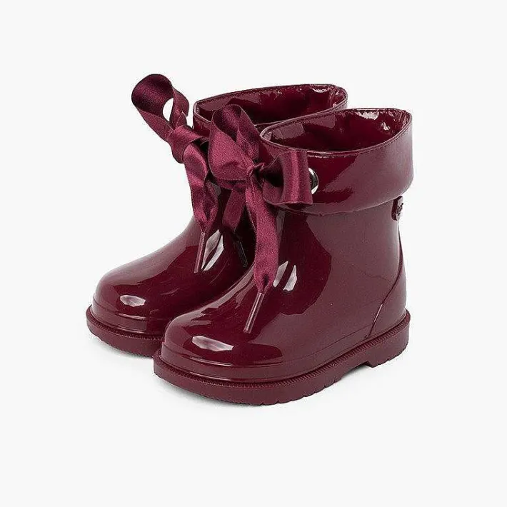 Botas De Agua<Pisamonas Botas Agua Niña Cana Baja Charol Con Lazo