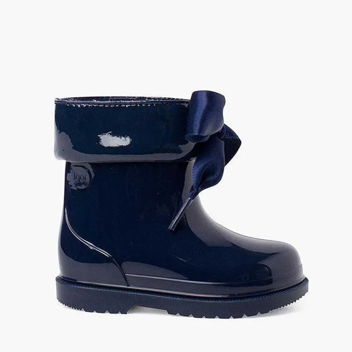 Botas De Agua<Pisamonas Botas Agua Niña Cana Baja Charol Con Lazo