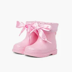 Botas De Agua<Pisamonas Botas Agua Niña Cana Baja Charol Con Lazo