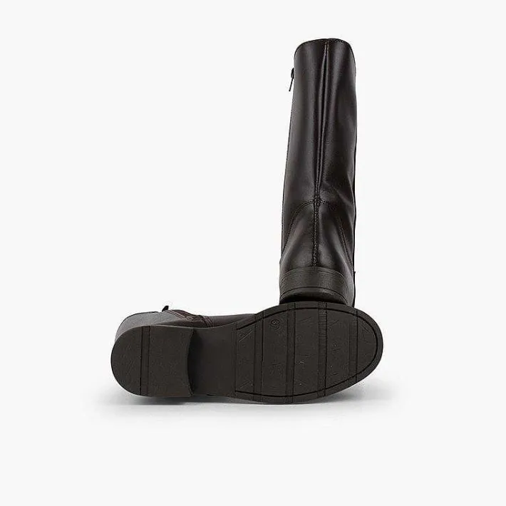 Botas<Pisamonas Botas Altas Piel Niña Y Mujer Cana Ancha