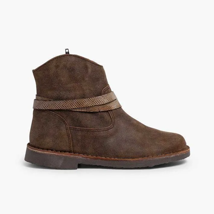 Botas<Pisamonas Botas Bajas Con Adorno Efecto Serpiente
