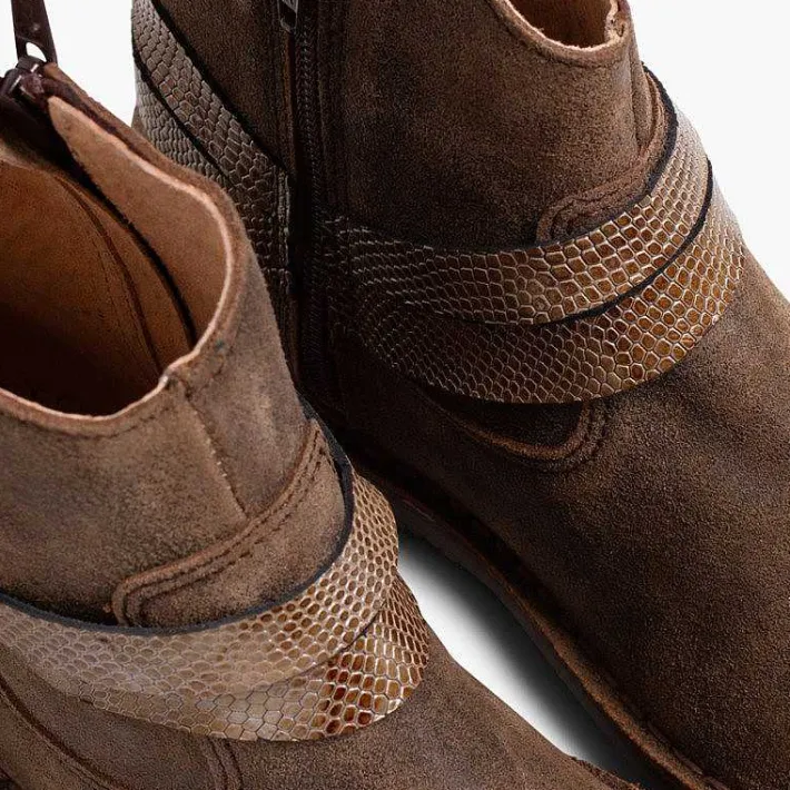 Botas<Pisamonas Botas Bajas Con Adorno Efecto Serpiente