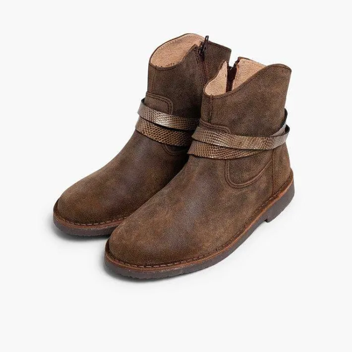 Botas<Pisamonas Botas Bajas Con Adorno Efecto Serpiente