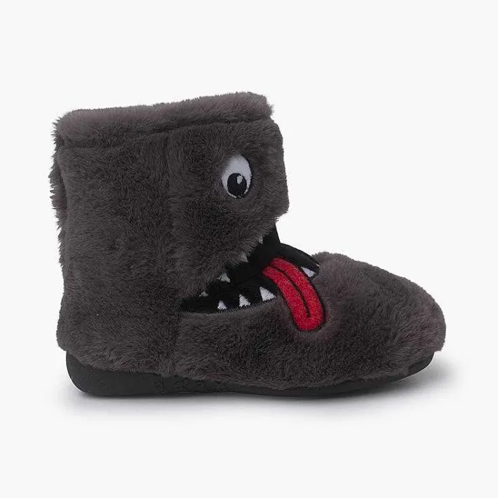 Zapatillas Casa<Pisamonas Botas Casa Invierno Dibujo Monstruo Color Gris