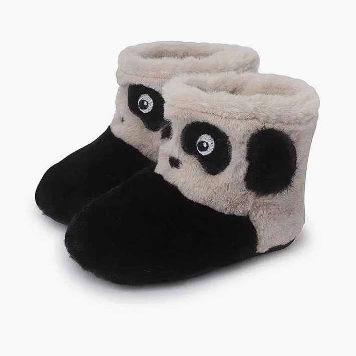 Zapatillas Casa<Pisamonas Botas Casa Panda Niños Color Blanco Y Negro