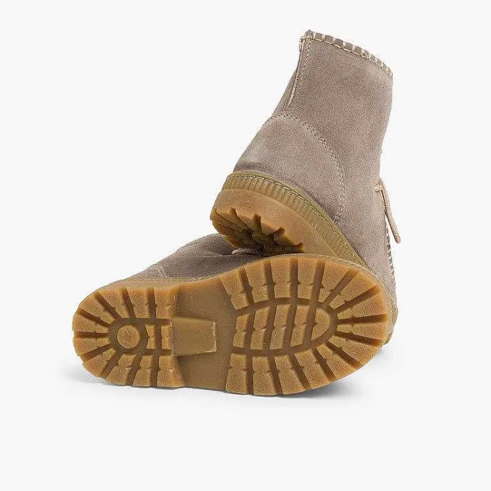 Botas<Pisamonas Botas Con Pompones Serraje Niña