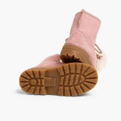 Botas<Pisamonas Botas Con Pompones Serraje Niña