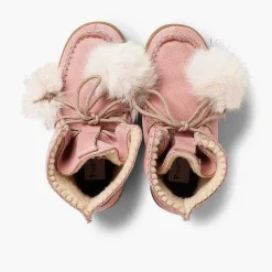 Botas<Pisamonas Botas Con Pompones Serraje Niña